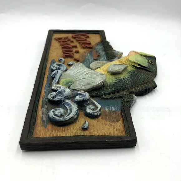 Vintage 1993 Figi Graphics Gone Fishin Wall Art - Picture 5 of 10